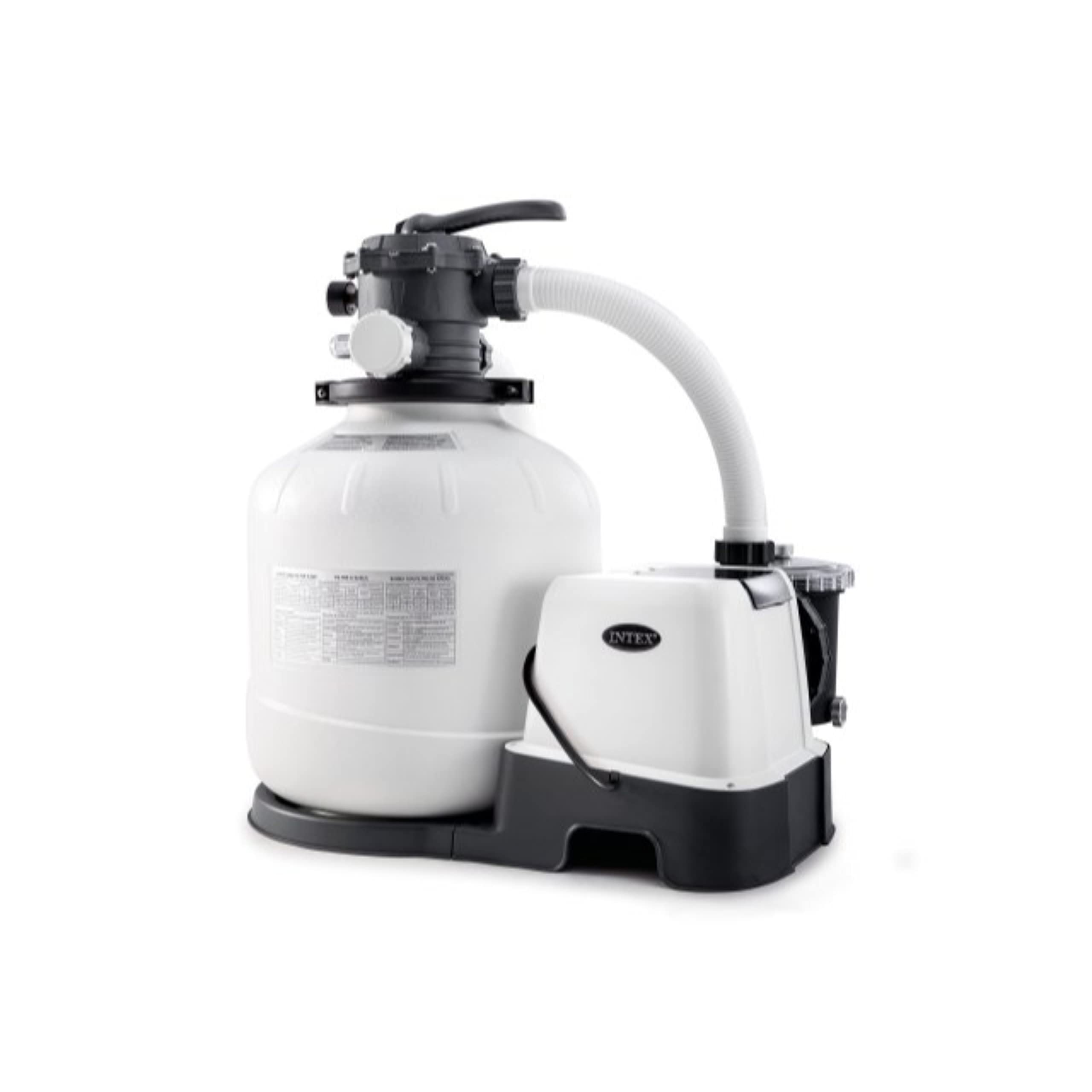 Intex 26679EG Krystal Clear 2150 GPH Pump & Saltwater Sand Filter Saltwater System, White/Black