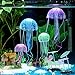 Uniclife Glowing Jellyfish Ornament Decoration Set for Aquarium Fish Tank, 2 Large + 4 Small Random Color