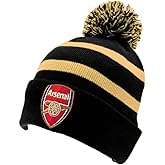 Arsenal English Premier League Black/Gold Knitted Ski Bobble Hat - Authentic EPL