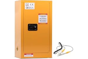 Aleanu Flammable Storage Cabinet,18 x 18 x 35.4 inch Explosion Proof Cabinet,Galvanized Steel Safety Storage Cabinet for Flammable Liquids