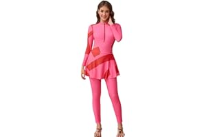 FYMNSI Women Modest Burkini Swimsuits Muslim Swimwear Full Body Islamic Swim Tops Pants Hijab 4 Piece Rash Guard S-XL