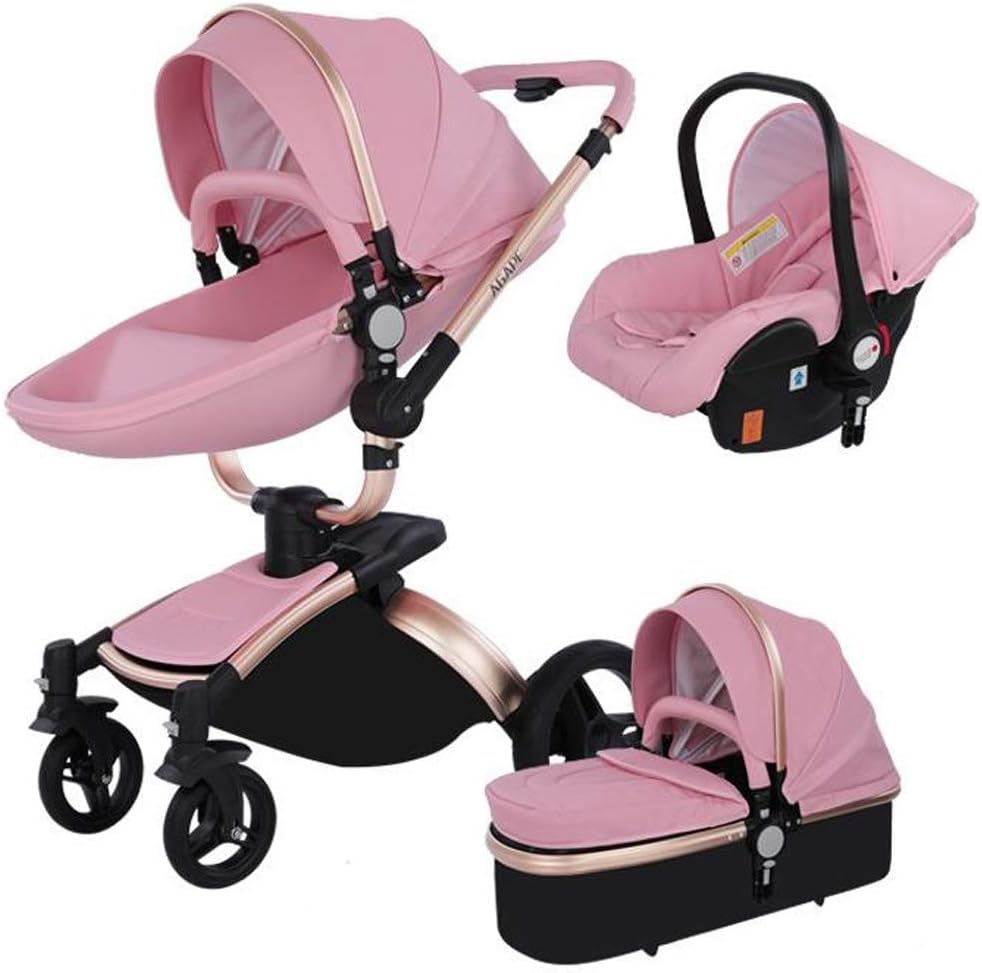 pink baby strollers with car seat