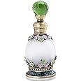 YU FENG Flower Perfume Bottles Empty Vintage Fancy Decorative Crystal Glass Perfume Vial(15ml,Green)