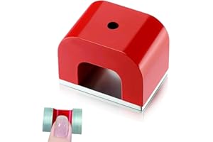 COKOLATIA Red Alnico Horseshoe Magnet, Heavy Duty Magnets with Keeper, Work as Doing Velvet Nail Polish Magnets or Education 30 lb Pull(1.77" Wide, 1.18" High, 1.18" Thick, 0.2" Hole On)