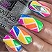 Whats Up Nails - Skinny Straight Vinyl Tape Stencils for Nail Art Design (2 Sheets, 624 Strips Total)