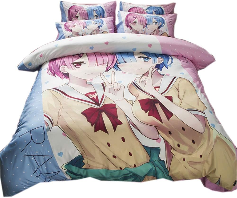 Xinxin Bed Sheets Set Anime RemBedding 4Piece Set (Size