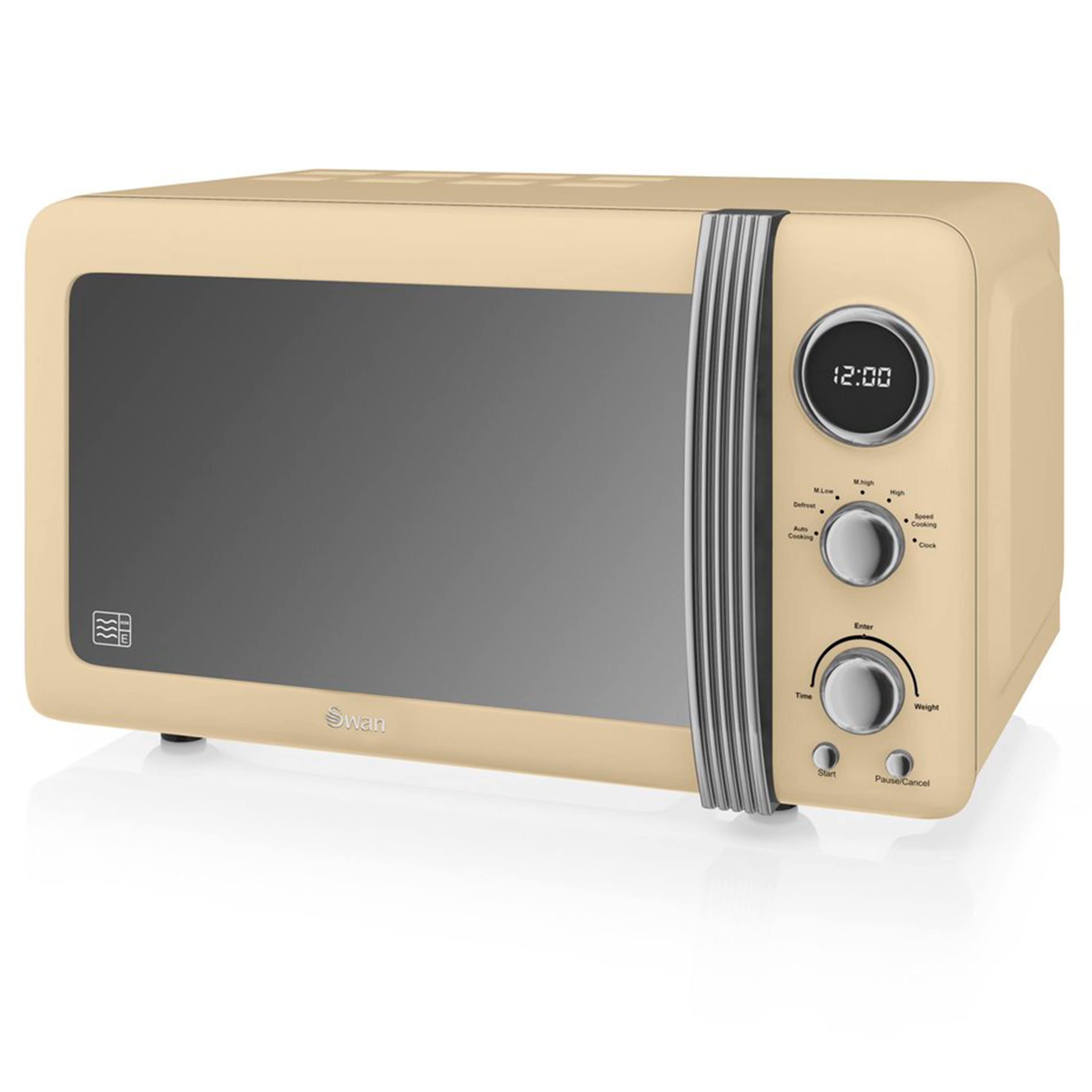 Swan Retro Digital Microwave Cream, 20 L, 800 W, 6 Power Levels Including Defrost Setting, SM22030CN — image 1