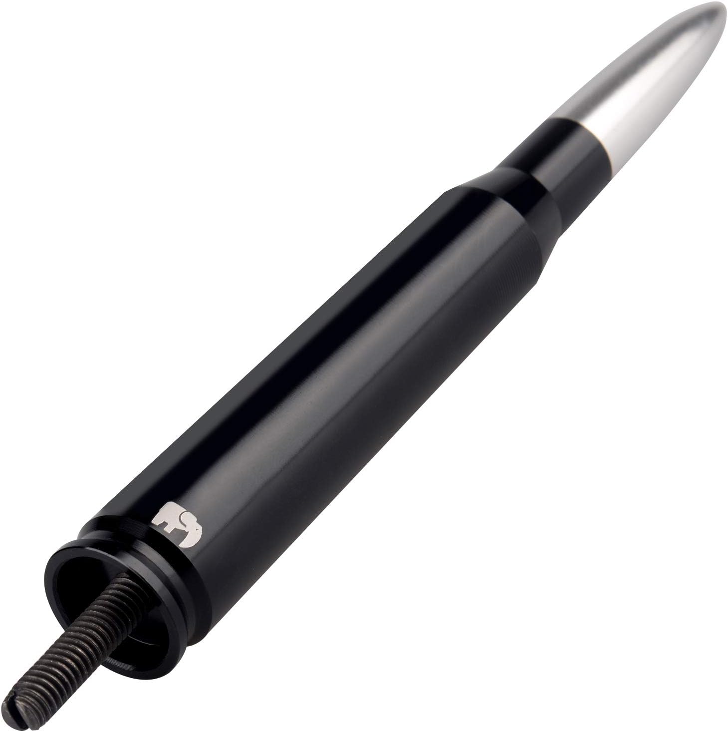 The Stubby Bullet Style Antenna for Jeep Wrangler All Models (2007-2020) - Will fit Any Jeep Wrangler JK JKU JL JLU Rubicon Sahara (2007-2020), Cherokee (2014-2020), Gladiator [JT] (2020) (Silver)