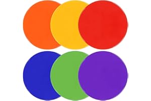 SIFENYU Spot Markers 10 Inch 6pcs Rubber Agility Dots Flat Cones Non Slip Sports Dots Floor Spots Agility Markers for Soccer Football Basketball Speed Agility Training