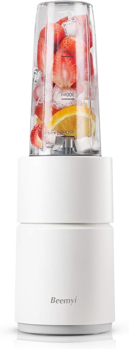 Amazon Beemyiジューサーミキサー最新改良版500w スムージー 氷も凍った果物も砕ける 高速回転ブレンダー 野菜 果物 離乳食用 一台多役 500ml大容量 ボトルのまま持ち運び 過熱保護 アウトドア 旅行 出張 オフィス等 Beemyi ミキサー 通販