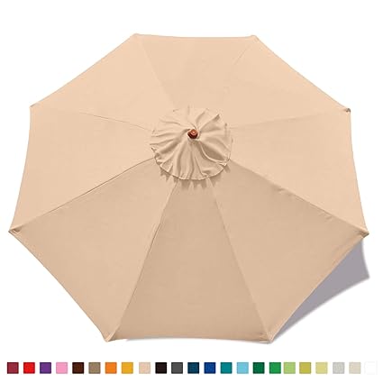 Colors Premium 9ft Outdoor Umbrella Top Patio Umbrella Canopy With 8 Ribs 23