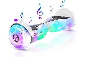 Gotrax LED light Hoverboard with 6.5" LED Wheels & Music Speaker, Max 5/6 Miles Range, 6.2mph Power by Dual 200W/250W Motor, UL2272 Certified and 65.52Wh/93.6Wh Battery Self Balancing Scooters for 44-176lbs Kids