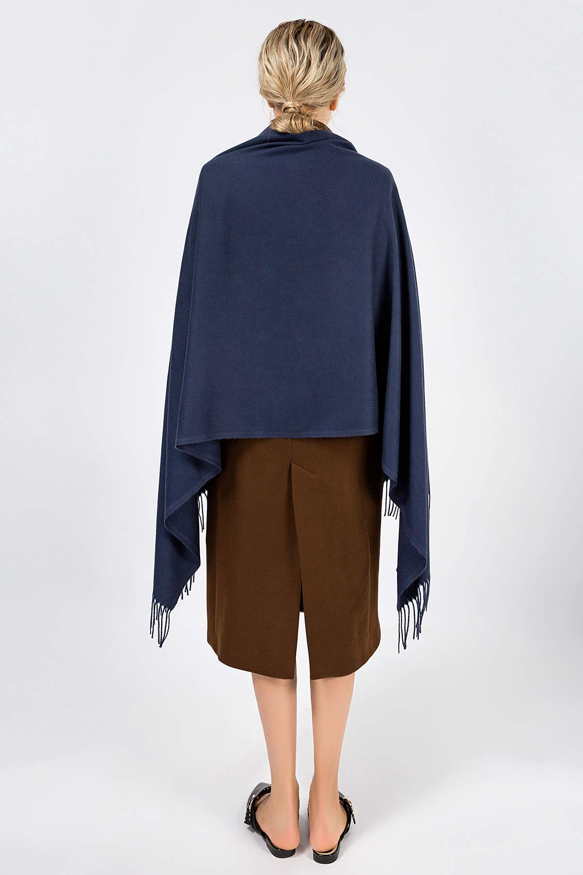 WISH CLUB Pashmina Scarf Cashmere Shawls Wrap Tassel Scarf Women Fringe Scarf