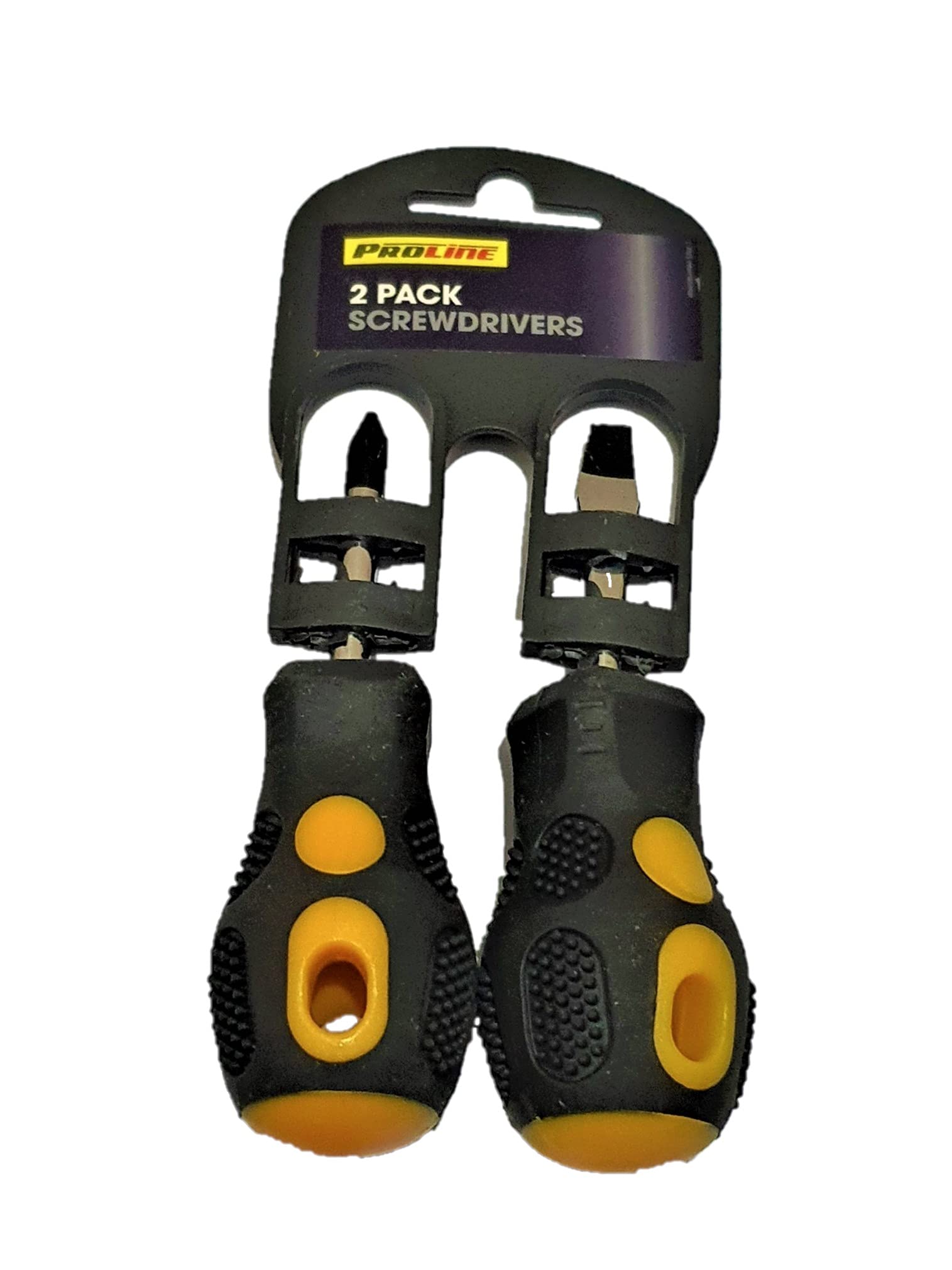 PMS Gripped Stubby Phillips & Slotted Screwdriver Set 2PC