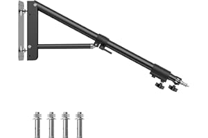 ALTSON Ring Light Mount - Wall Mount Triangle Boom Arm， 4.3ft/130cm Wall Stand Tirpod Support 180°Flexible Rotation for Studio Video Light, Monolight, Photography, Softbox, Reflector (4.3Ft)