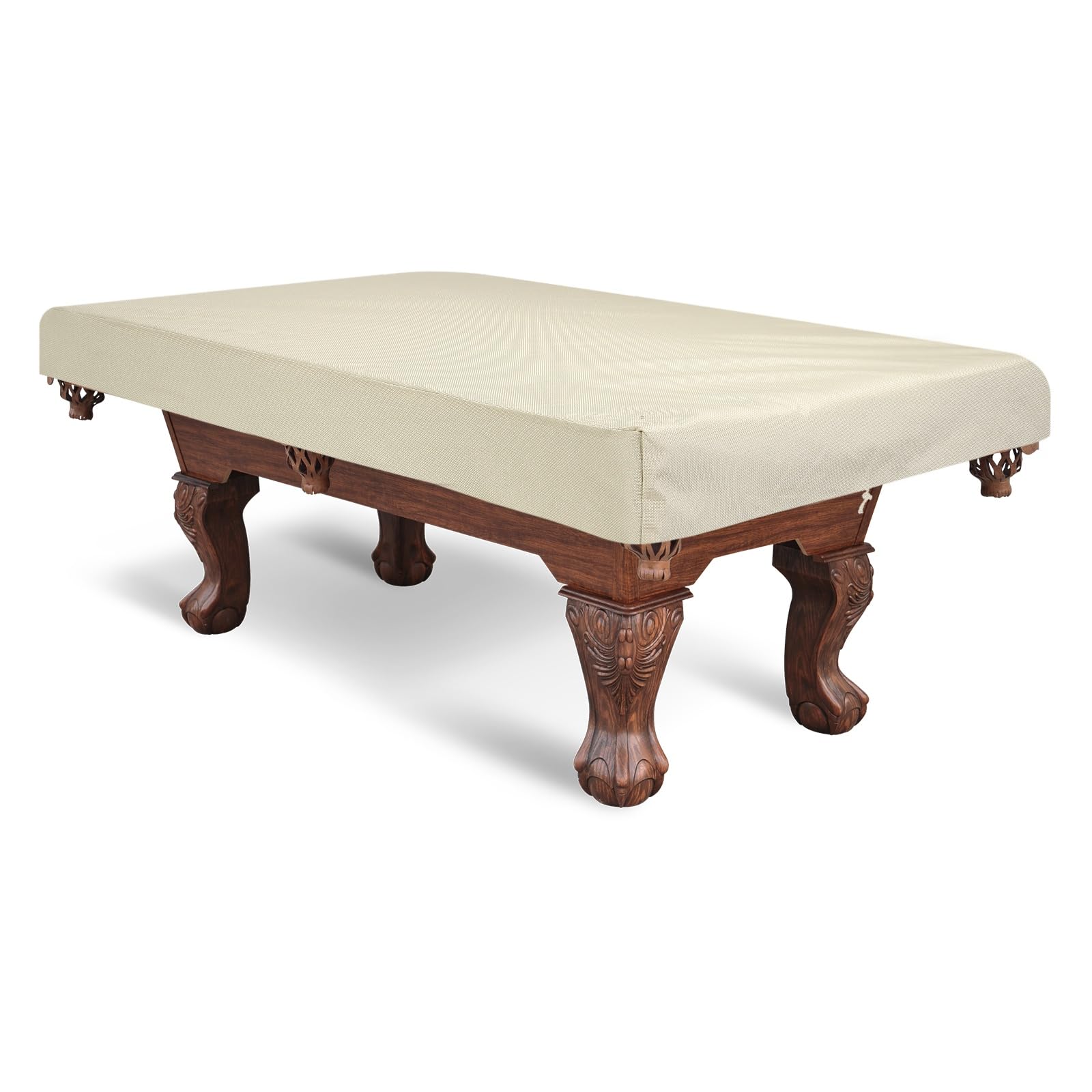 Photo 1 of PATIKIL Billiard Pool Table Cover 9 Feet, Oxford Waterproof Outdoor Indoor Dustproof Billiard Table Cover Billiards Accessories for Protecting Pool Table Home Club Bar, Champagne
