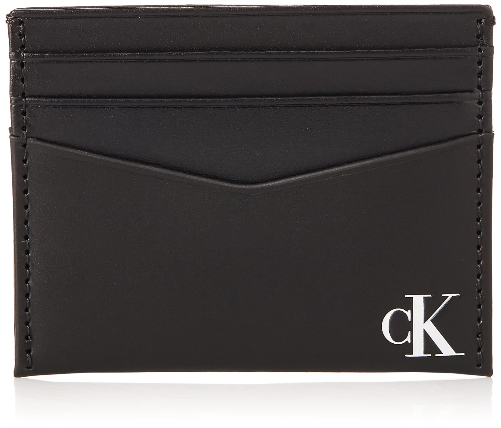 CALVIN KLEIN JEANS Men's Printed Mono Cardcase 6CC Tri-Fold Wallet, Schwarz, One Size
