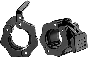 MoKo Barbell Clamps Collars, Quick Release Pair of Locking 1 inch 25mm Professional Olympic Weight Locks Collar Barbell Clips