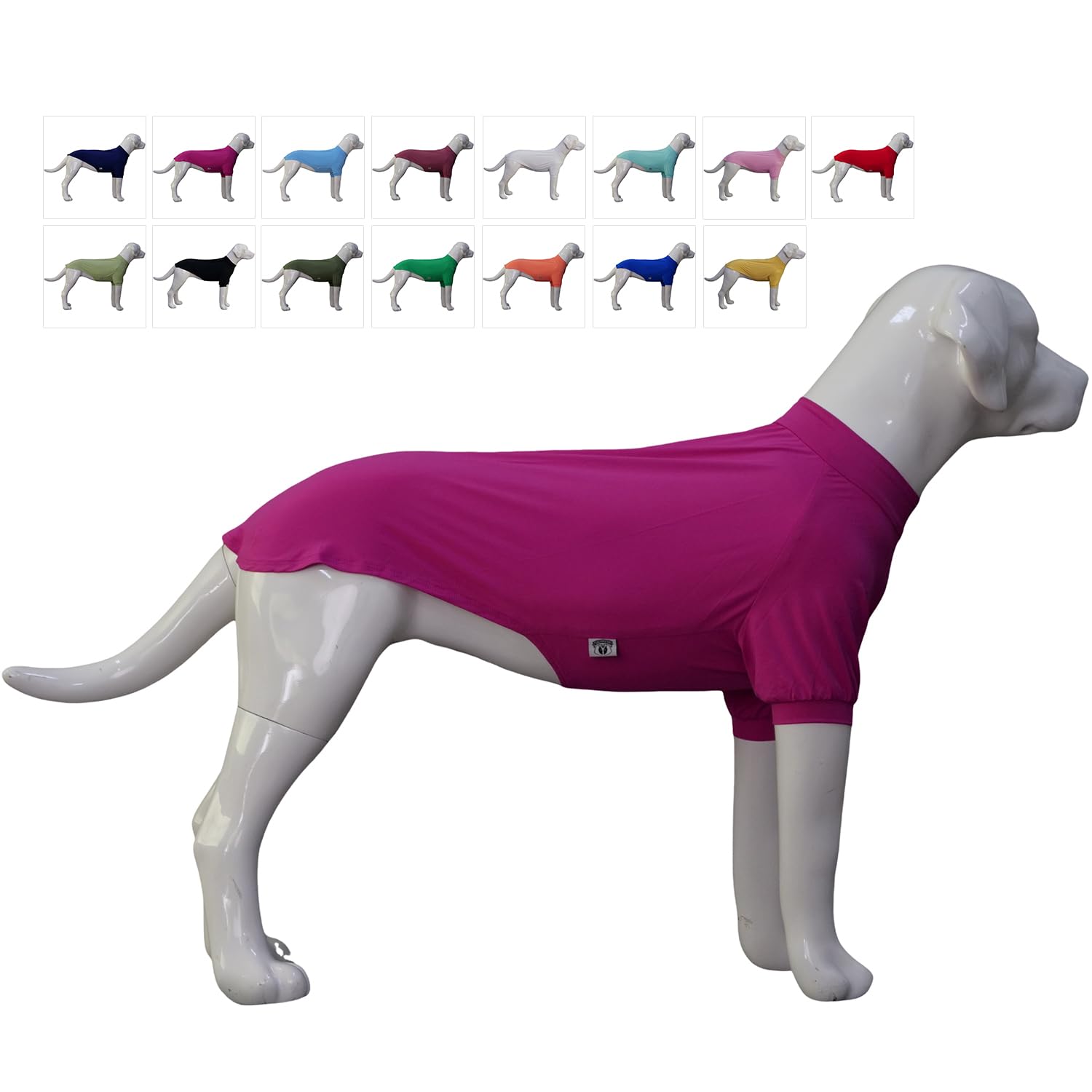 LoveLongLong Spring Summer Cooling Dog T-Shirt with UV Protection and Moisture-Wicking Fabric Blank Color Purplish red XL