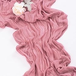 Socomi Cheesecloth Table Runner 10ft Gauze Boho