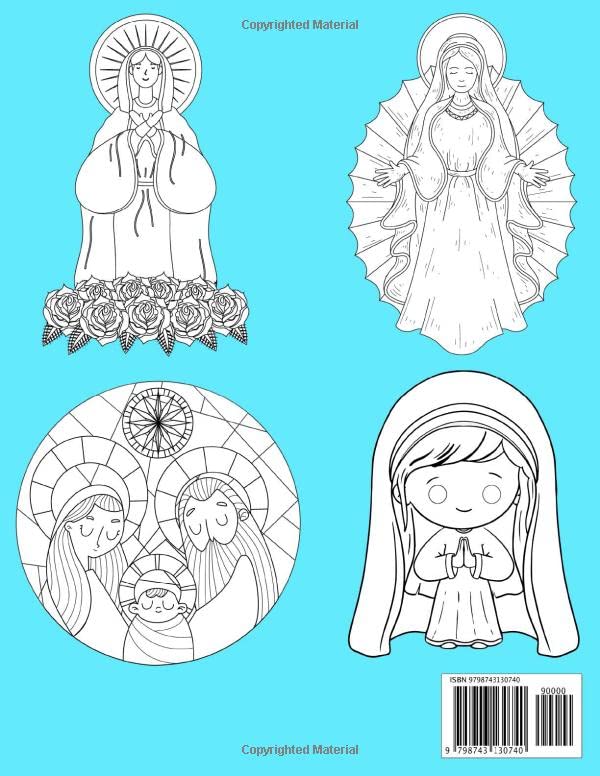 Blessed Virgin Mary Coloring Book: Mary Mother Of Jesus, Catholic