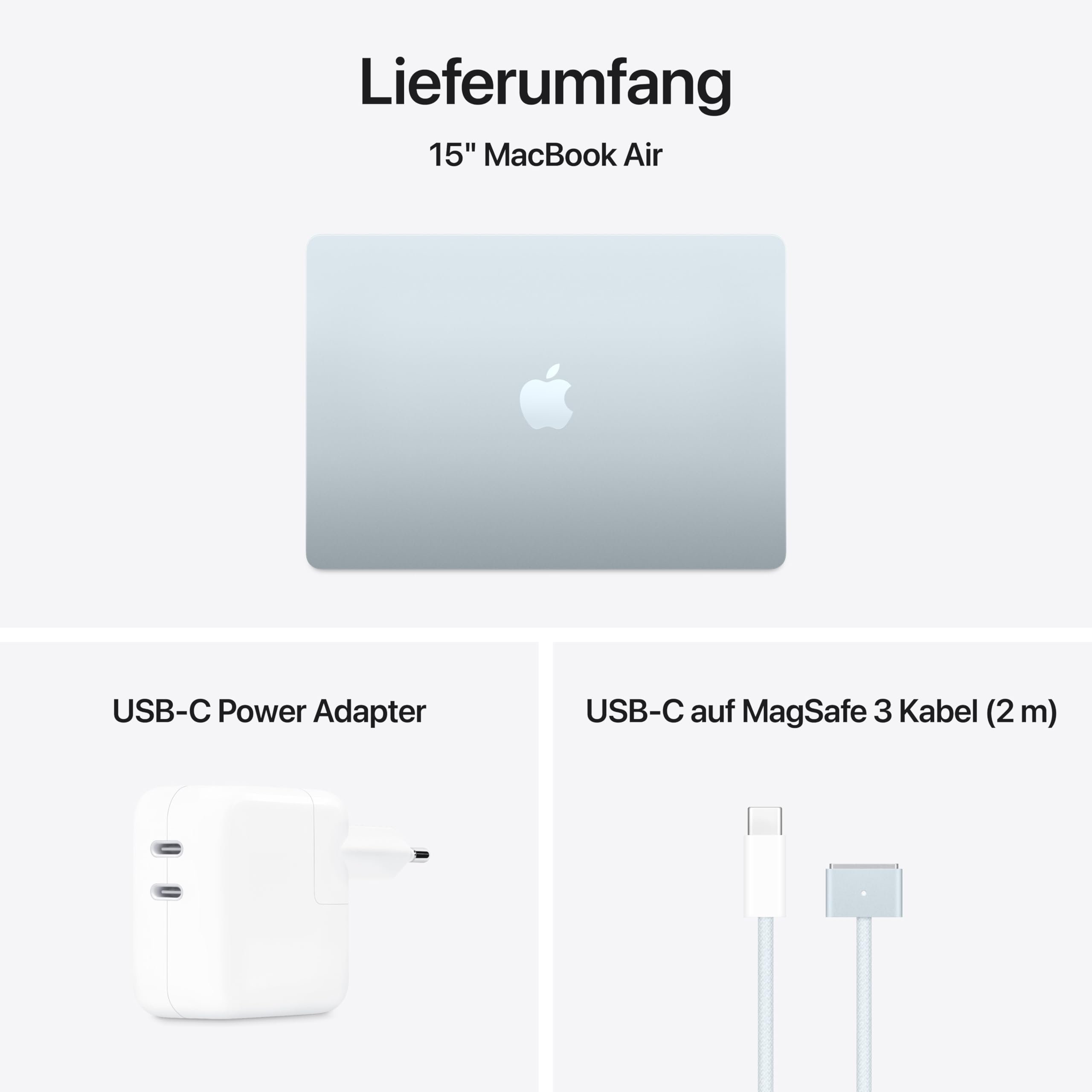 Apple MacBook Air (15", Apple M4 Chip mit 10‑Core CPU und 10‑Core GPU, 16GB Gemeinsamer Arbeitsspeicher, 256 GB) - Himmelblau 6