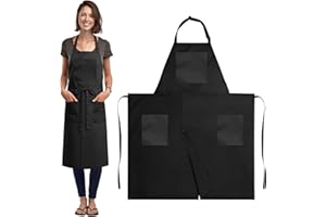 Pottery Apron Split Leg Long Artist Painting Aprons with 3 Pockets for Ceramics Clay Women Men