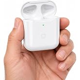 LMQ for Air Pods 1st &amp; 2nd Generation Wireless Charging Case, No Earbuds | Replacement for air pods 1st 2nd Generation Charger Cases ,Support to Bluetooth Sync Pairing, Rear Button,White