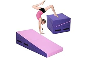 BLKMTY Gymnastics Mat - 48"x24" Incline Tumbling Mat for Kids & Home Exercise
