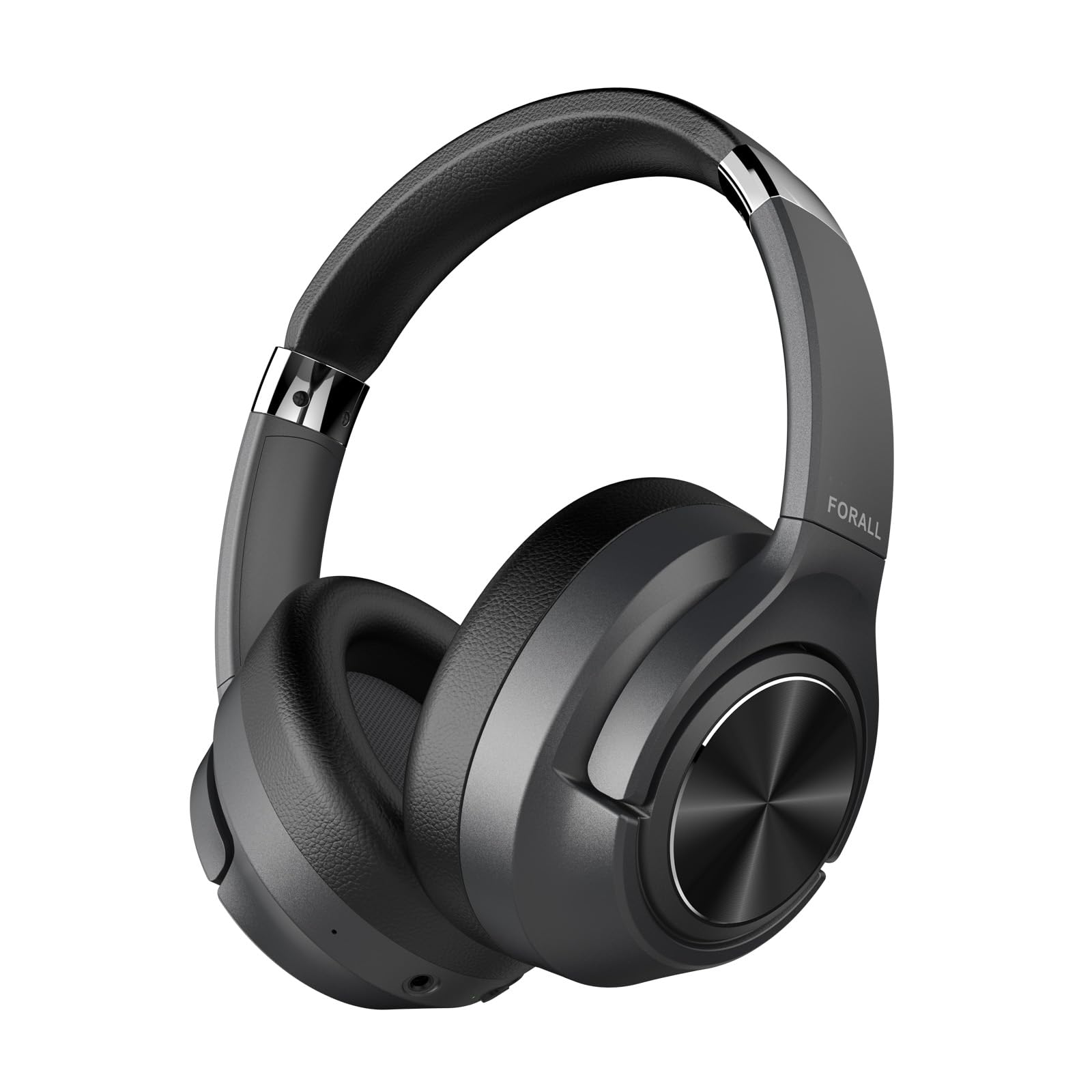 FORALL Hybrid Active Noise Cancelling Wireless Headphones, Multiple Modes, 60H Playtime, Hi-Res Audio Bluetooth Headphones (Black, U35)