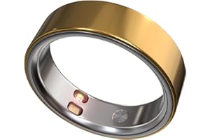 Smart Ring Health Tracker 5ATM Waterproof Sport Ring Exclusive Vibration Alerts Glossy Titanium Blood Oxygen/Sleep/Emotional Management Women Cycle Prediction Compatible with iOS/Android Gold 85.0 out of 5 stars 92$99.99
