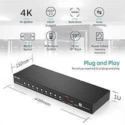 MT-VIKI Rack Mount HDMI Switch, 8 Ports HDMI Switch