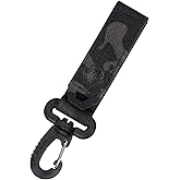 Tactical Gear Clip Nylon Carabiners 2” Tactical Belt Holder Keychains Military Hooks Utility Ring for EDC MOLLE Webbing
