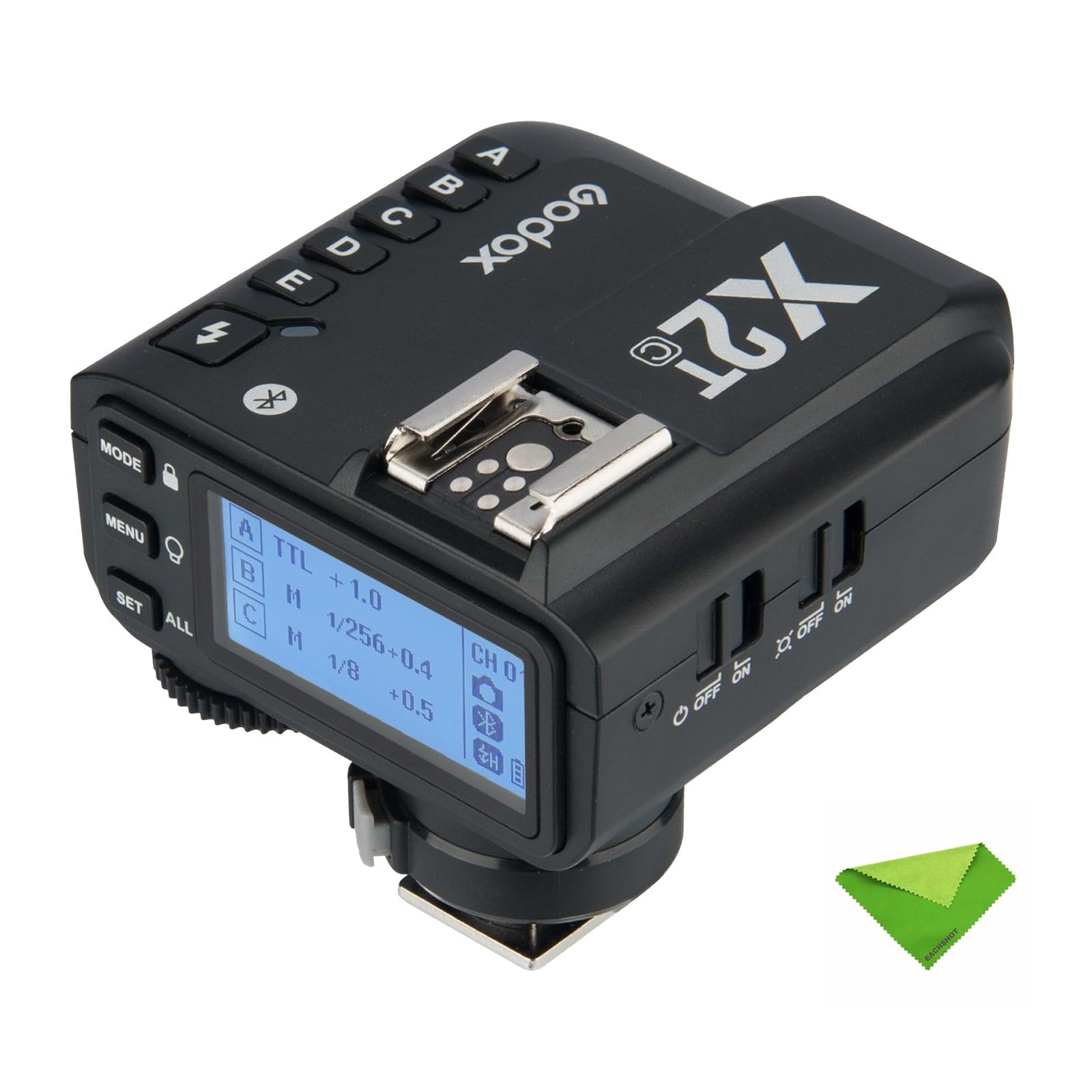 Godox X2T-C TTL Wireless Flash Trigger for Canon, 1/8000s HSS Bluetooth Connection Supports iOS/Android App Controller, TCM Function, 5 Separate Group Buttons, New Hotshoe Locking, New AF Assist Light