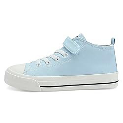 Fefoe Girls Canvas Sneakers Boys Blue Running