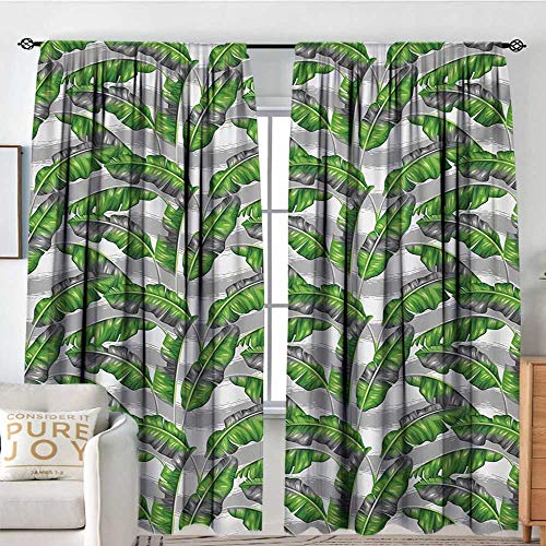 Petpany Kitchen Curtains Banana Leaf Banana Leaves Color Digital