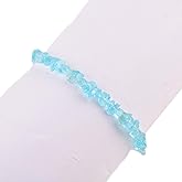 Natural Raw Apatite Crystals Bar Bracelet, Rough Beads Gemstone, Adjustable Slider Chain, Energy Healing Crystals, Birthday, Gift for Her, Gemstone Jewelry for Women 10-inch AAA+ Quality (apatite)