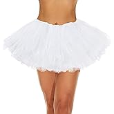 Women's Tutu Skirt Elastic 5 Layered Vintage Tulle Ballet Skirt Party Festival Costume