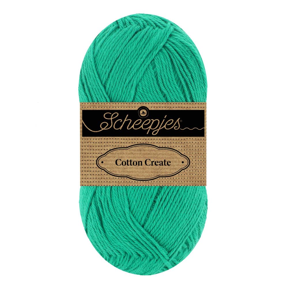 Scheepjes Cotton Create 1x50g - 723 Progress, Green Yarn for Knitting and Crochet