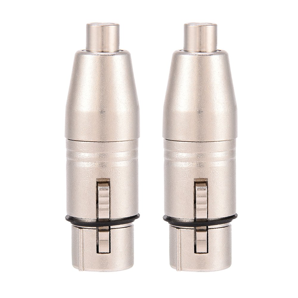 Socobeta XLR 3 Pin Female to (Compatible with) RCA Female Audio Connector Microphone Microphone Connector Changer Adapter 2Pcs