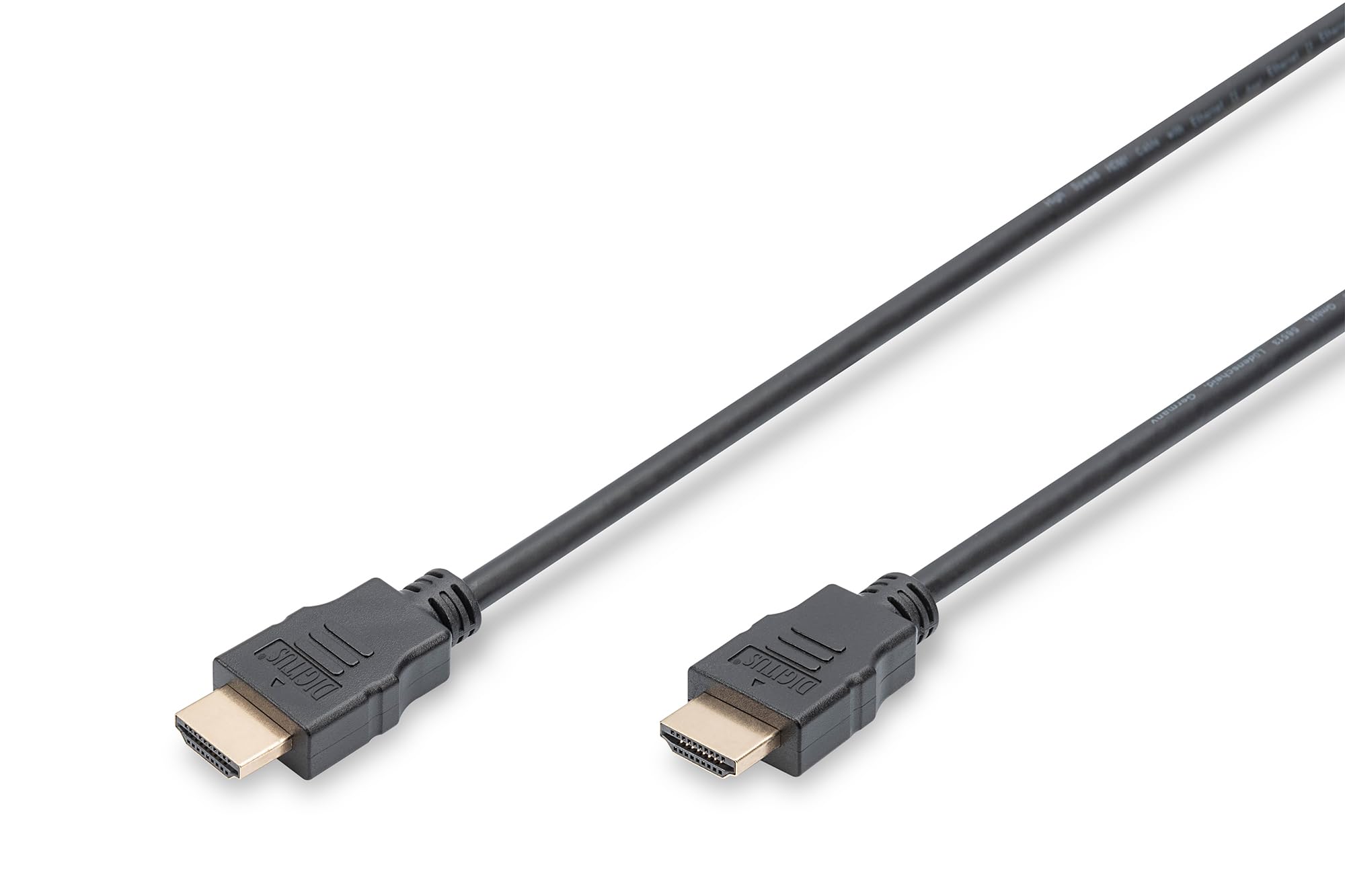 DIGITUS HDMI cable - 3m - UltraHD 4k/30HZ - with Ethernet channel - compatible with TV/projector/monitor - gold-plated contacts - black