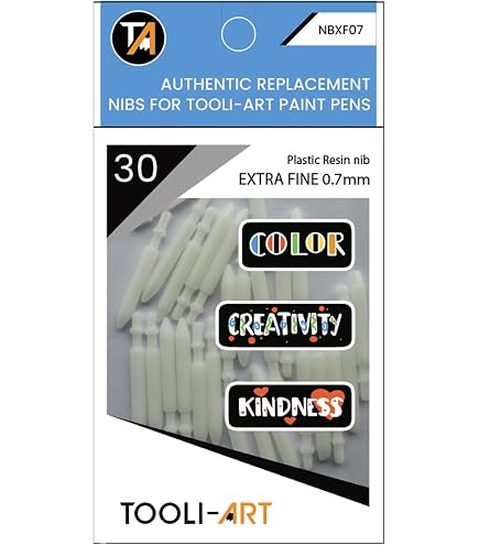 50 Pointes De Rechange Pour Marqueurs Peinture – Diamètre 0.7 Mm – En Nylon – Compatibles Stylos Acryliques - 11