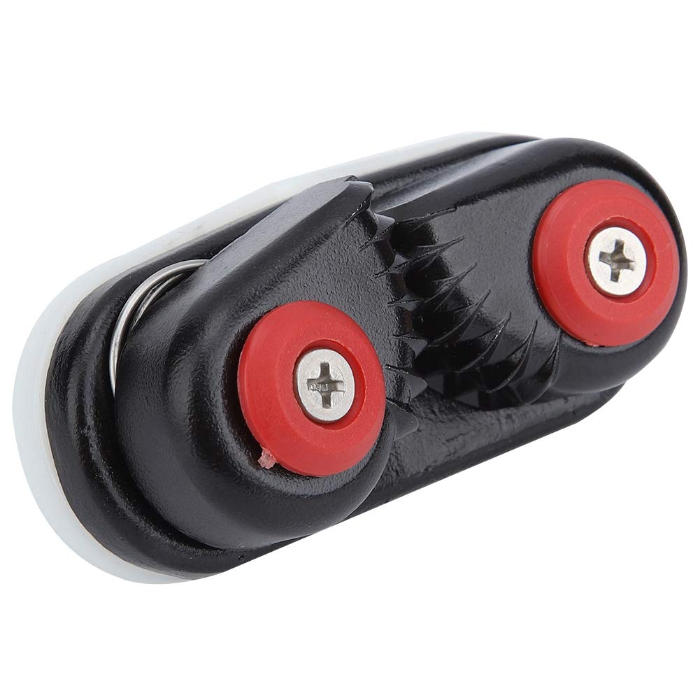 Suuonee Boat Cam Cleat, Aluminum Alloy Rope Buckle Holder Cam Cleat for Kayak Yacht Boat Accessory Black