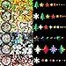 Christmas Nail Sequins - 6 Pots Holographic 13 Shape Mixed Snowflakes Nail Chunky Glitter, Iridescent Mermaid Flake Laser Sparkly Star Confetti Glitter for for Festival Nail Art Design or Make Up
