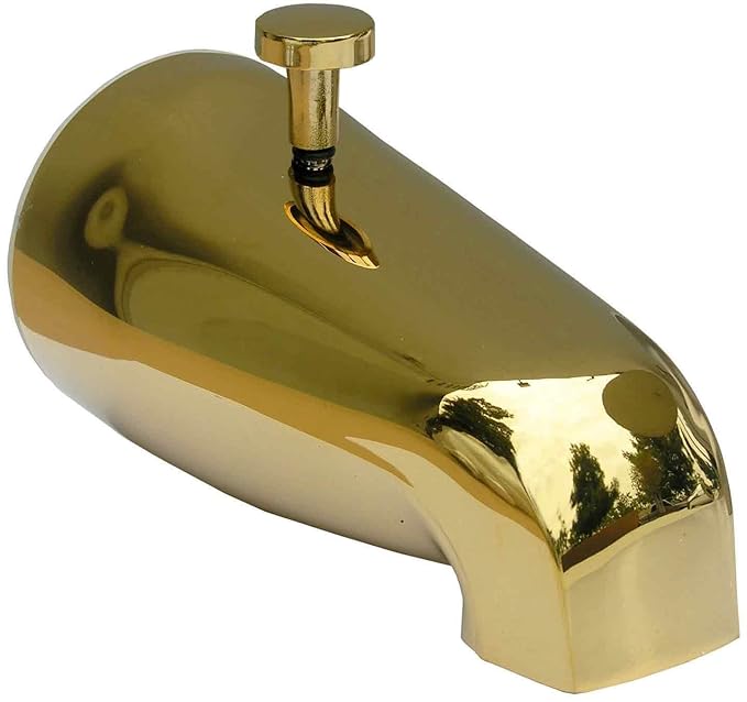 Simpatico 81195P Bath Tub Diverter Spout with Rear Lift, Rear 3/4Inch Female Pipe