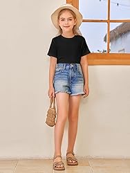Girls Short Sleeve T Shirts Kids Summer Tops