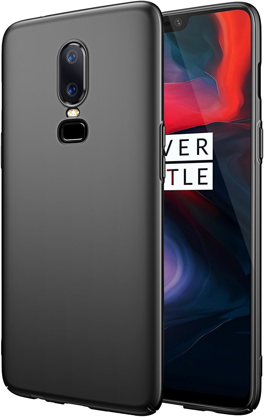 EIISION OnePlus 6 Case,Ultra slim and light soft matte surface painting protective Phone Case (Black)