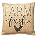 Small Burlap Farm Fresh Pillow (8x8