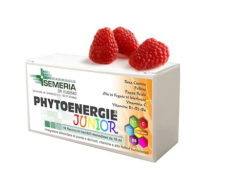 Phitoenergie Junior Plus 10 Flaconicini Energia Per Bambini Con Pappa Reale Polline Rosa Canina E Vitamine