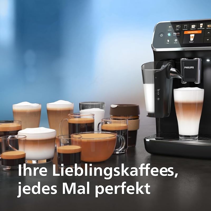 Kaffeevollautomat LatteGo 5400 Serie, Schwarz, 12 Spezialitäten